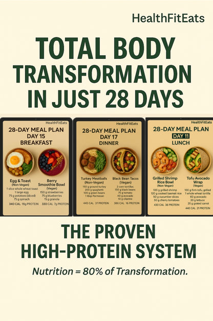 Total Body Transformation in Just 28 Days – The Proven High-Protein System (The 80% Formula)